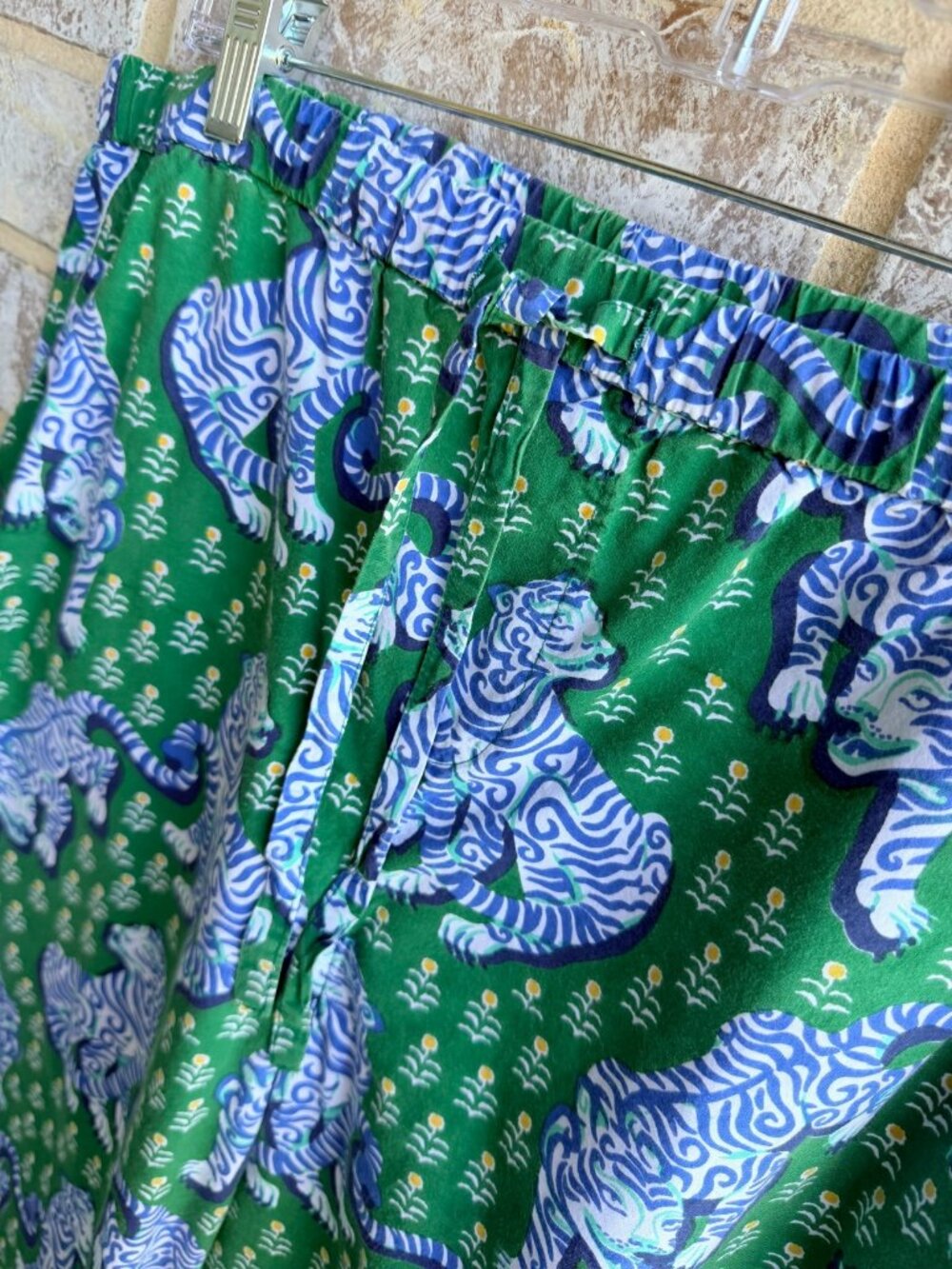 Printfresh Tiger Queen Cropped Pajama Pants 100% Cotton Women's Size L - Picture 5 of 8